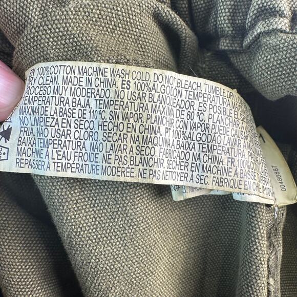 Forever 21 High-Rise Pants Womens L 30x27 Olive Green Snap Hem Canvas Streetwear - Picture 10 of 10